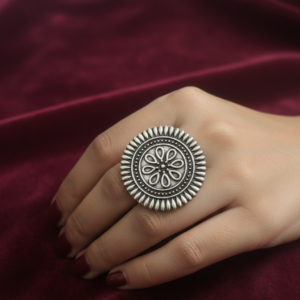 Oxidised Chandni Ring