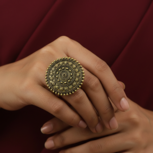 Oxidised Tribal Ring