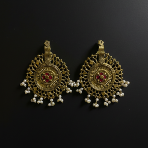 Red Mandala Earring