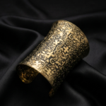 Golden Floral Filigree Oxidized