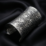 Floral Filigree Oxidized Cuff