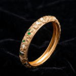 Golden Meadow Enamel Bangle
