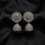 Black-Beaded Jhumkas