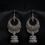 Floral Filigree Chand Jhumkas