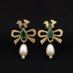 Noir Green Dove Studs
