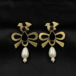 Noir Black Dove Studs