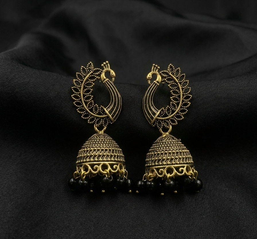 Majestic Peacock Jhumkas