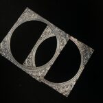 Pair of Geometric Square Bangles