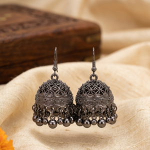 Midnight Filigree Jhumka