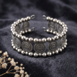 Mandala Medallion Beaded Cuff