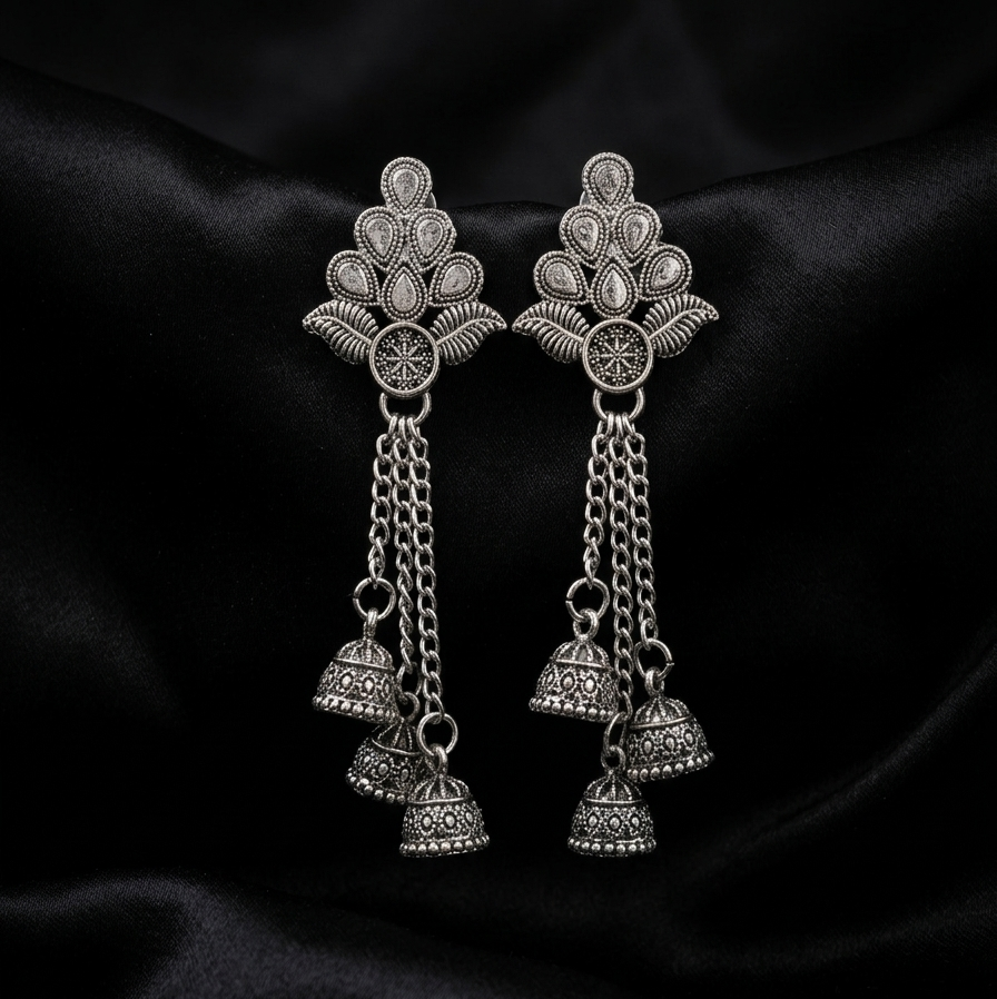 Tiered Chain Jhumkas