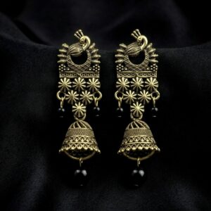 Gold Peacock Jhumkas
