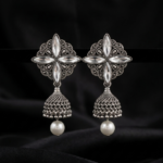 Marquise Crystal & Pearl Jhumkas