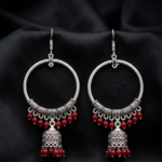 Red Oxidized Bali Jhumkas