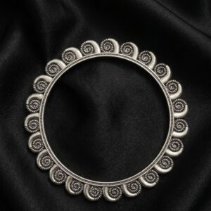 Scrollwork Oxidized bangle