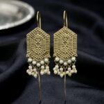 Antique Gilded Hexagon Earcuffs