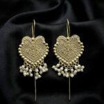 Gilded Heart Filigree Earcuffs