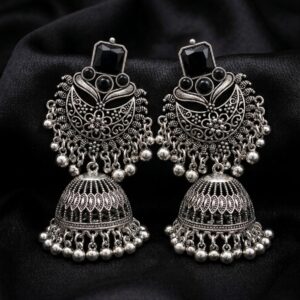 Midnight Chandbali Jhumkas