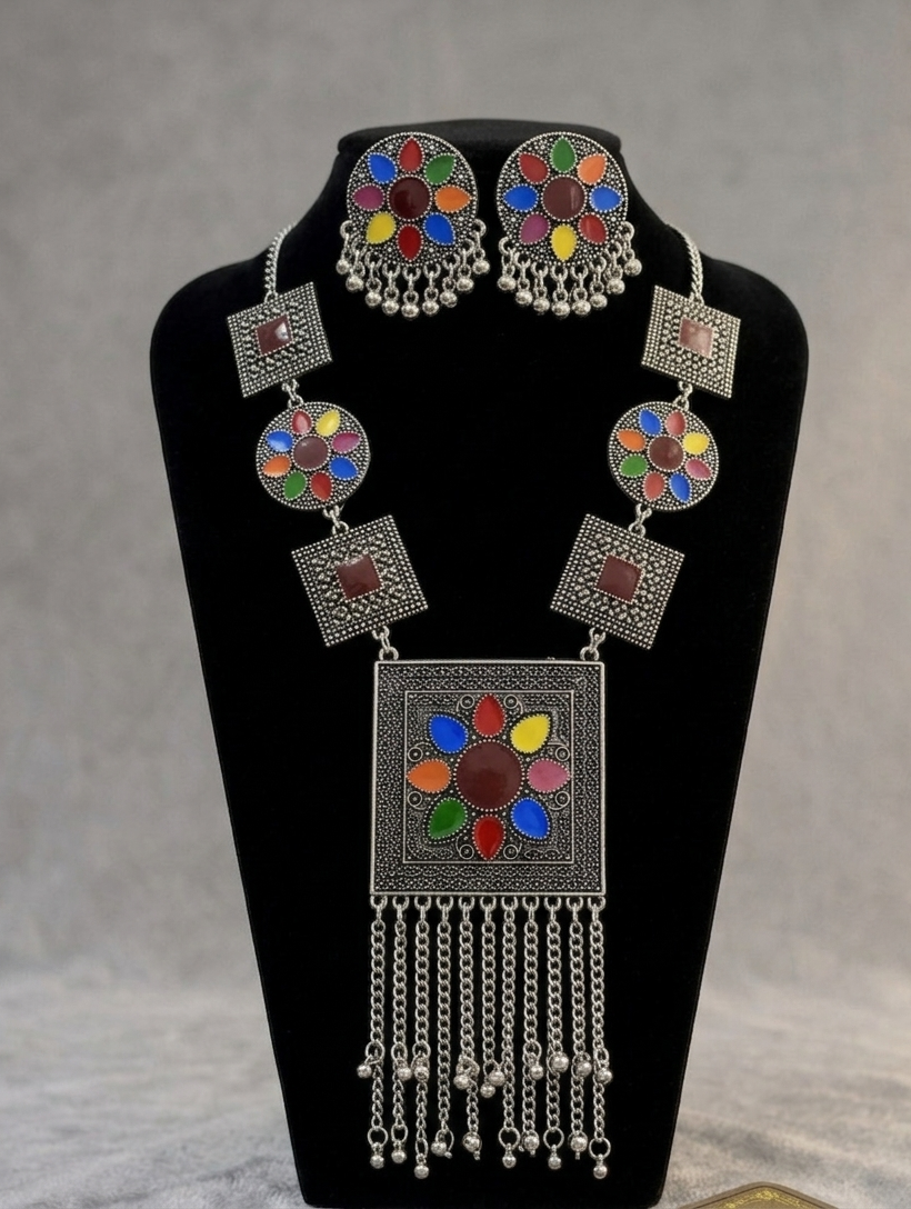 Jharokha Multicolour Maala Set