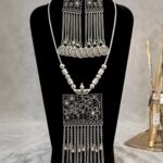 Silver Floral Coin Maala Set