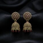 Crimson Jhumkas
