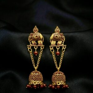Maroon Elephant Charm