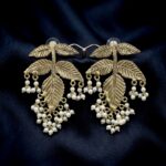 Leaf-Patterned Earrings.