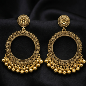 Golden Floral Hoops Chandbalis