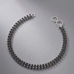 Black Stone Silver Payal
