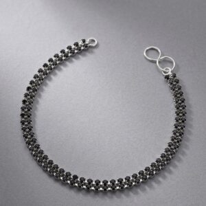 Black Stone Silver Payal