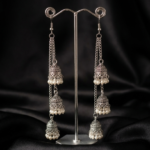 Silver Dholki Kashmiri Earrings
