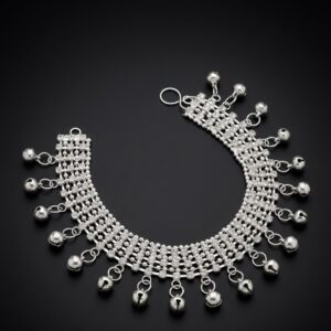 Silver Kashmiri Ghungroo Anklet