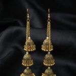 Triple Jhumka Kashmiri Earrings
