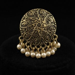 Scrollwork Pearl Ring