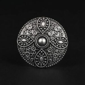 Silver Petal Medallion Ring
