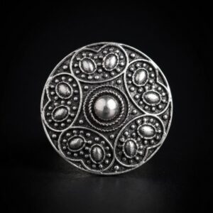 Studded Medallion Ring